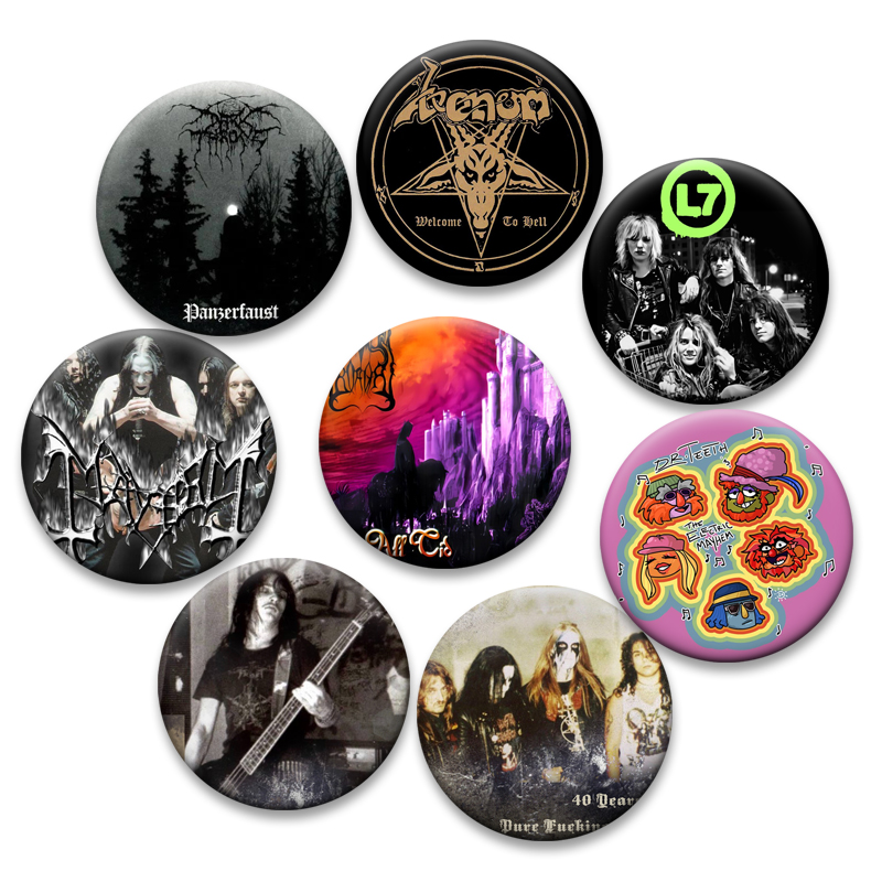 Crossfit Mayhem - Vintage Creative Brooches Music Singer Round