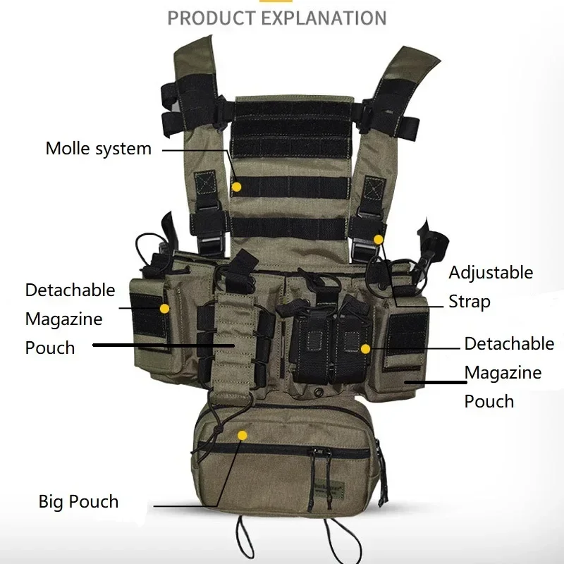 Gear For Crossfit - D3CR Chest Rig Vest Multicam Black