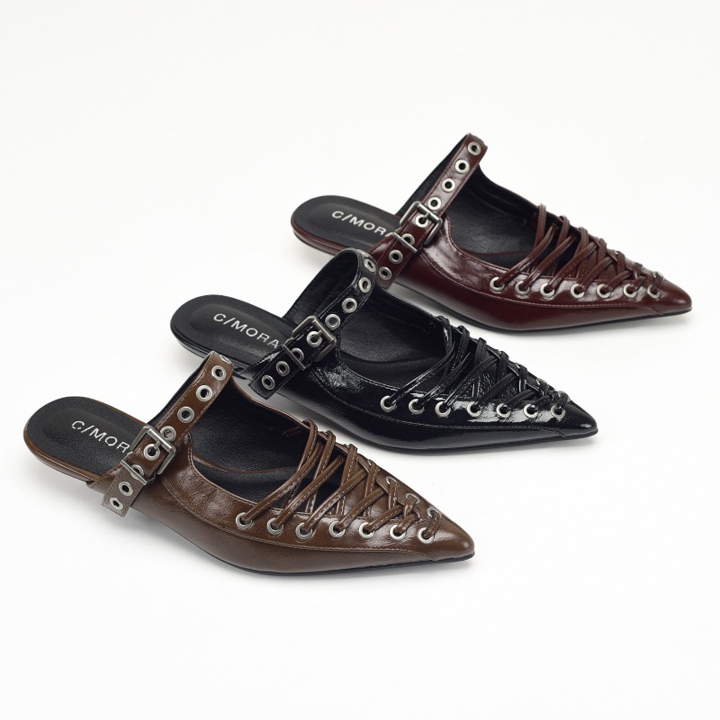 Crossfit Lady - Pointed Toe Lace Up Women Slippers