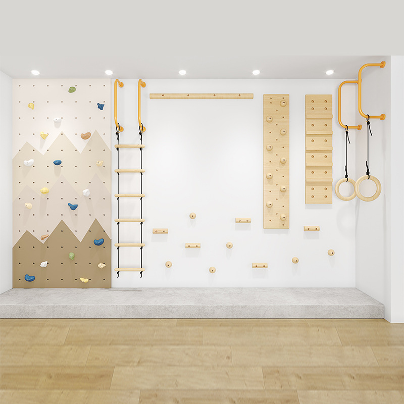 Kids Indoor Wooden Climbing Wa - Gymnastic Ring Wood recension och pris