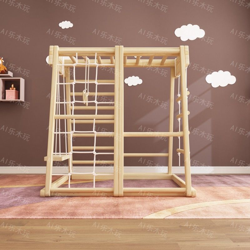 Indoor Playground Montessori B - Gymnastic Ring Wood recension och pris