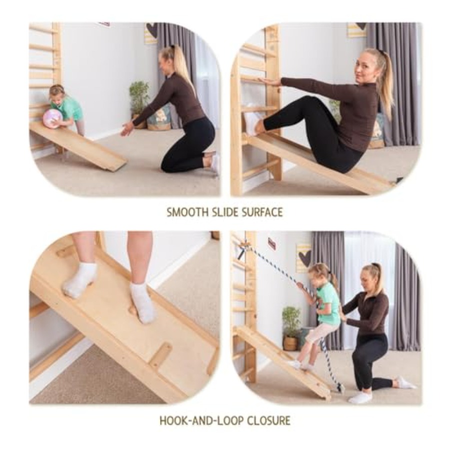 Swedish Ladder Wall Bars for h - Gymnastic Ring Wood recension och pris