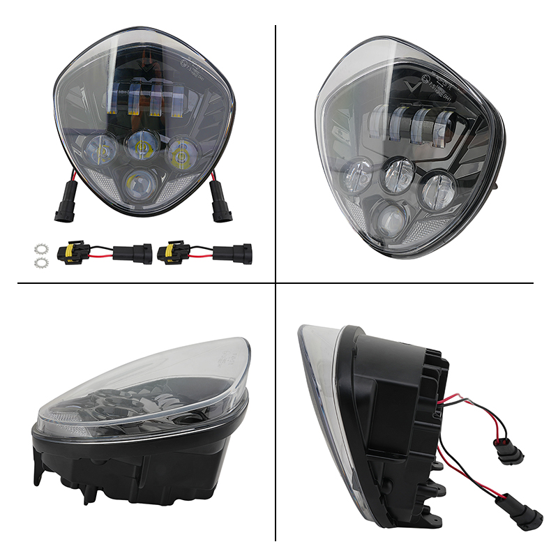 Black LED Motorcycle Headlight - Crossfit Victory recension och pris