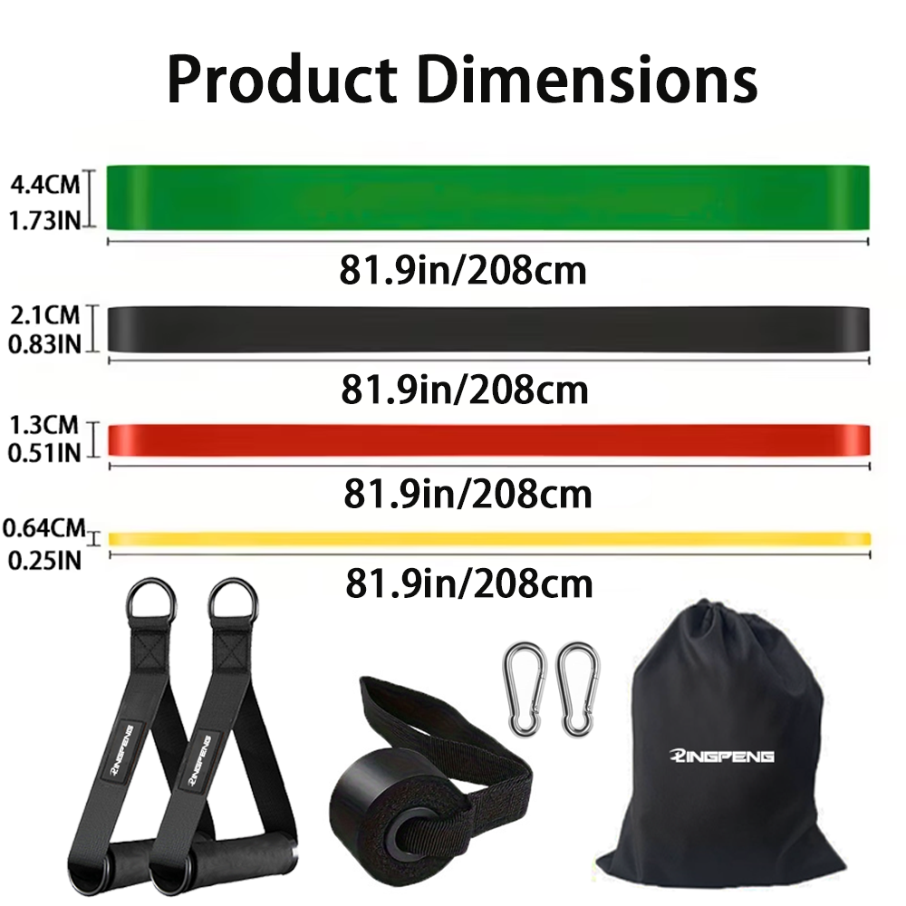 10Pcs 4-Level Resistance Bands - Pull Up Assist Band recension och pris