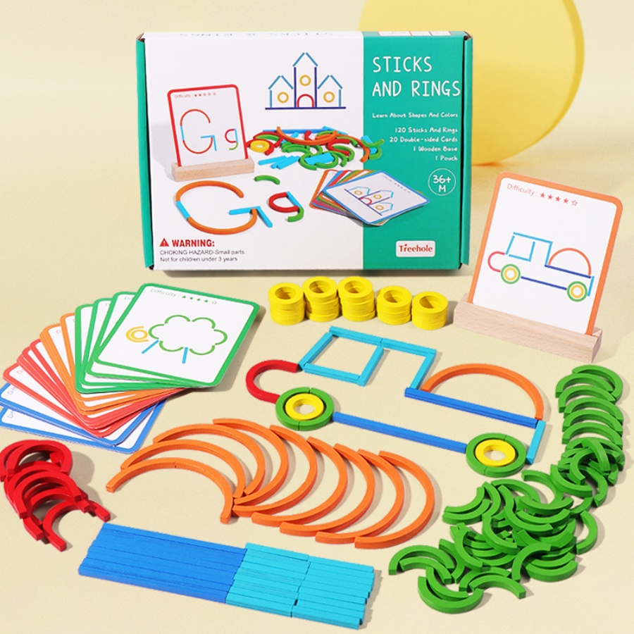 Children's early education puz - Gymnastic Ring Wood recension och pris
