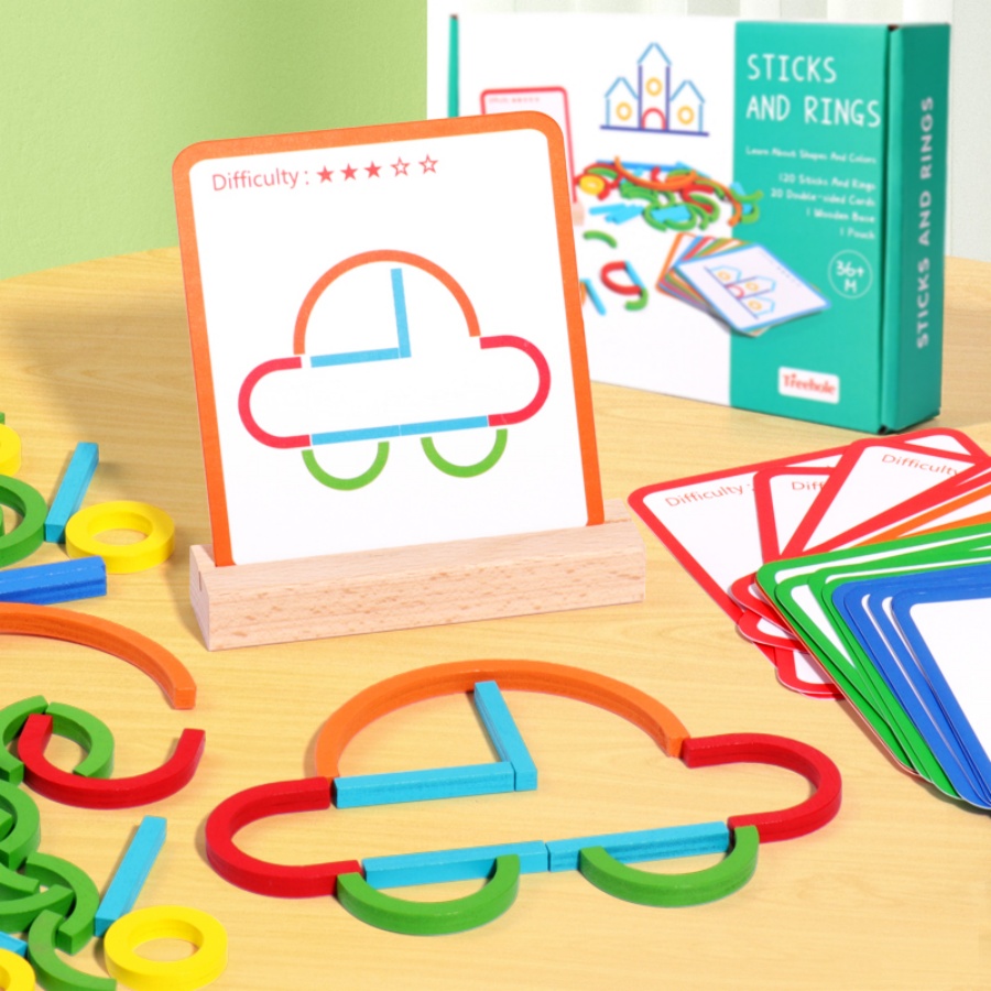 Children's early education puz - Gymnastic Ring Wood recension och pris