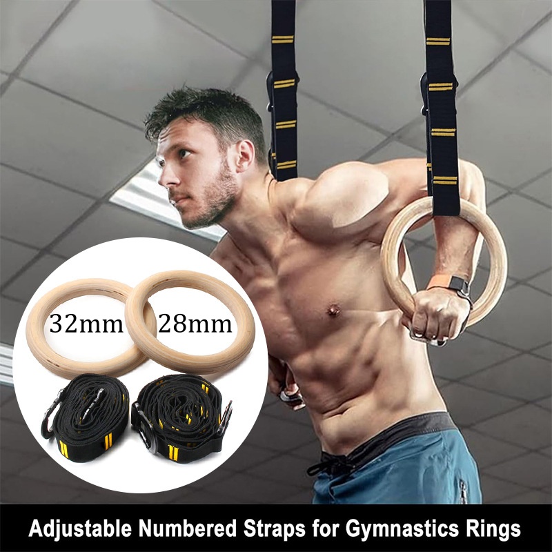 28mm 32mm Pull-up Gymnastics R - Gymnastic Ring Wood recension och pris