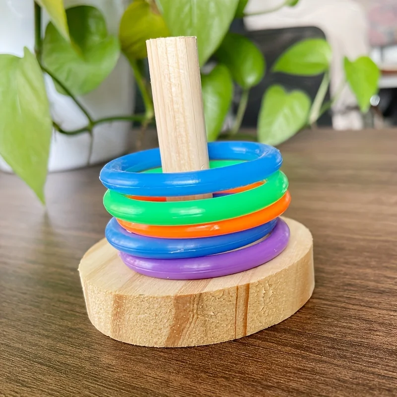 Wooden Interactive Parrot Ring - Gymnastic Ring Wood recension och pris