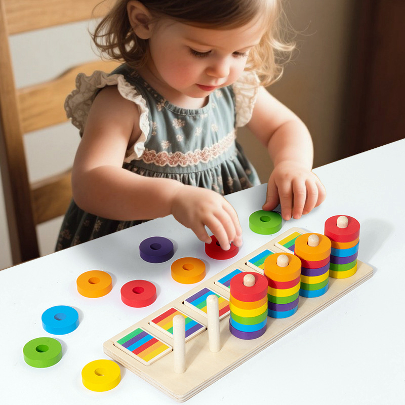 Montessori Memory Training Col - Gymnastic Ring Wood recension och pris