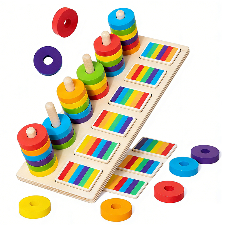 Montessori Memory Training Col - Gymnastic Ring Wood recension och pris