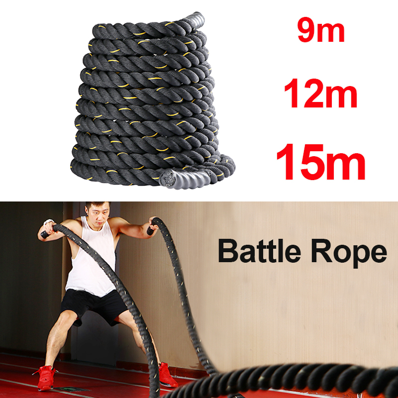 9M/12M/15M Fitness Battle Rope - Crossfit No Equipment recension och pris
